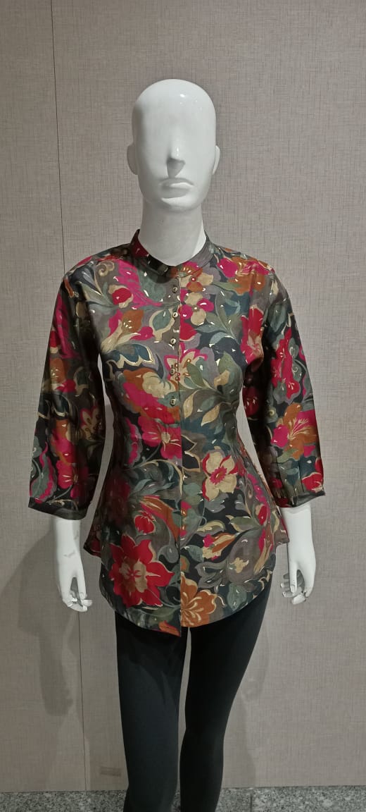 Muslin Silk Printed Top